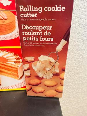 COOKIE CUTTERS, MINT MOLDS, SIMPLEX CAKE CUTTER, ROLLING COOKIE CUTTER AND MULTI GRATER
