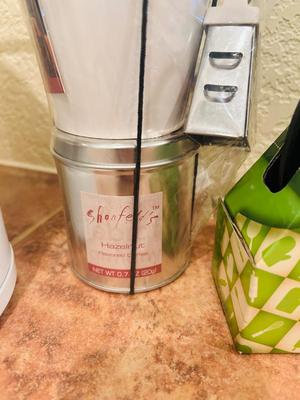 KRUPS 4 CUP COFFEE MAKER, BAKE IN SKILLET BROWNIE MIX, SYRUP DISTRIBUTION JARS, COFFEE/TEA CUP GIFT SET