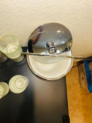 ICE BUCKET, COCKTAIL/DRINK GLASSES, MILK BOTTLE