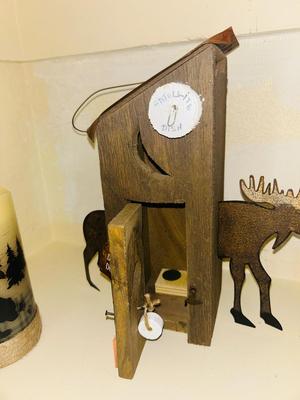 UNIQUE BIRDHOUSE AND FLAMELESS CANDLES