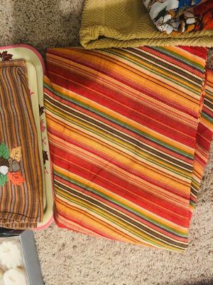FESTIVE HOLIDAY DISH TOWELS, CANDLESTICKS AND FLOATING CANDLES