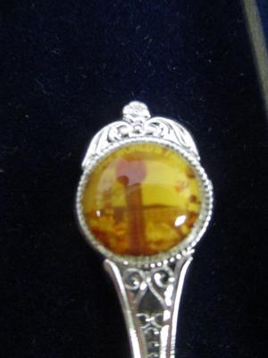 Crystal Dinner Bell Etched Design & Souvenir Spoon