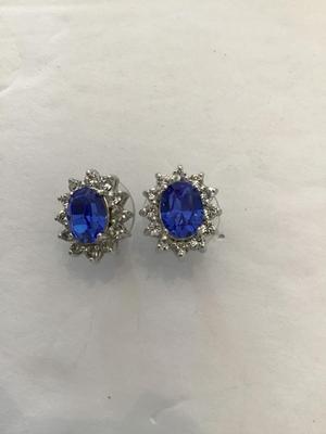 Beautiful navy blue stud earrings