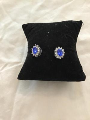 Beautiful navy blue stud earrings