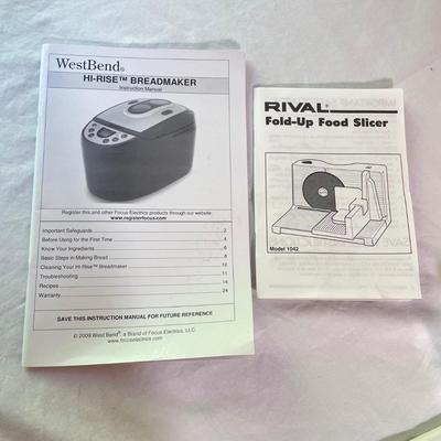 West Bend Bread Maker, Rival Food Slicer & Grill Press (D-SS)