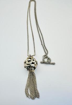 Sterling Silver Jewelry - Charles Krypell designer w/ 18 kt gold Ivy Collection Pendant and 32" chain