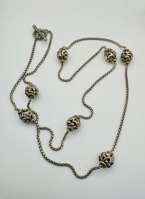 Sterling Silver Jewelry - Charles Krypell designer Ivy Collection w/ 36" chain