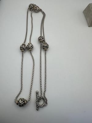 Sterling Silver Jewelry - Charles Krypell designer Ivy Collection w/ 36" chain