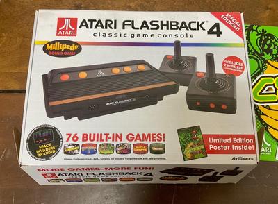 Atari Flashback 4 Console & Centipede Poster