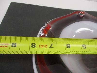 Vintage Murano Style Italian Art Glass Dish Bowl MCM Swirl
