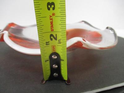 Vintage Murano Style Italian Art Glass Dish Bowl MCM Swirl