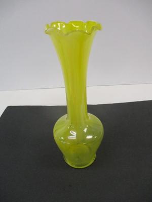 Retro Bohemia Yellow & White Glass Bud Vase