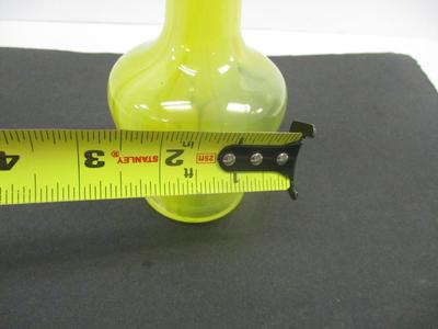 Retro Bohemia Yellow & White Glass Bud Vase