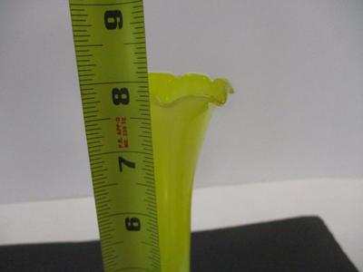 Retro Bohemia Yellow & White Glass Bud Vase