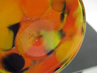 Hand Blown Bohemian Jack In The Pulpit Spatter Vase Glass Vase