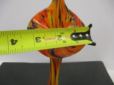 Hand Blown Bohemian Jack In The Pulpit Spatter Vase Glass Vase