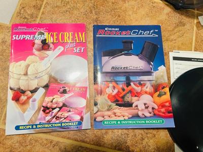 ROCKET CHEF AND SUPREME ICE CREAM SET PLUS GALLON CONTAINERS