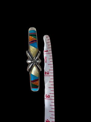 Sterling Zuni Style Inlay Bracelet