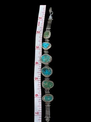 Sterling and Turquoise Link Bracelet
