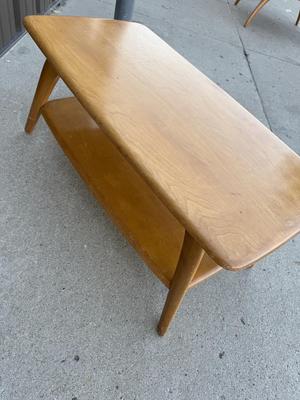 Sale Photo Thumbnail #22: Z2-Heywood Wakefield Coffee Table

Structurally sound, but will require some TLC. Please see photos for damage.