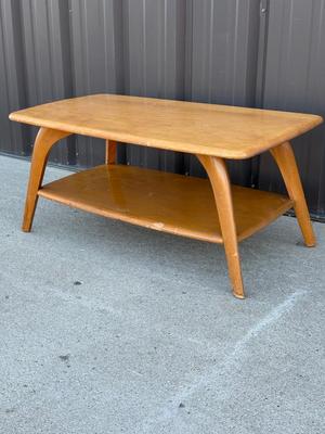 Sale Photo Thumbnail #16: Z2-Heywood Wakefield Coffee Table

Structurally sound, but will require some TLC. Please see photos for damage.