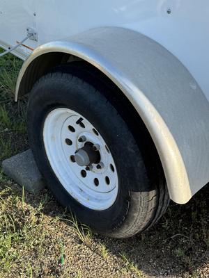 Sale Photo Thumbnail #34: Z4-Enclosed Trailer with hitch lock and padlock for door