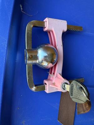 Sale Photo Thumbnail #42: Z4-Enclosed Trailer with hitch lock and padlock for door