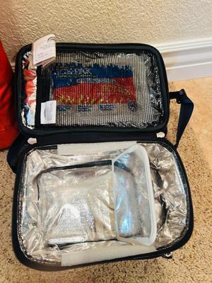 ALL WEATHER BLANKET AND CALIFORNIA INNOVATIONS INSULATED LUNCH BOX