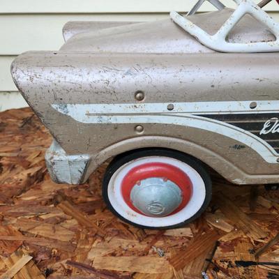 Vintage Metal Dude Wagon Pedal Car