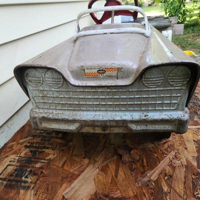 Vintage Metal Dude Wagon Pedal Car