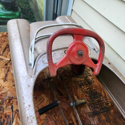 Vintage Metal Dude Wagon Pedal Car
