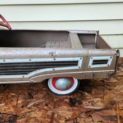 Vintage Metal Dude Wagon Pedal Car