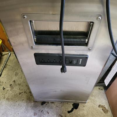 Large Kobalt Stainless Steel Tool Cabinet Chest w Electric Power outlets w keys