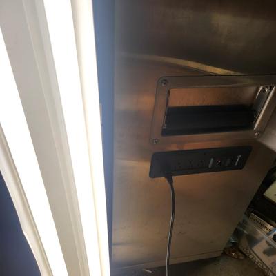 Large Kobalt Stainless Steel Tool Cabinet Chest w Electric Power outlets w keys