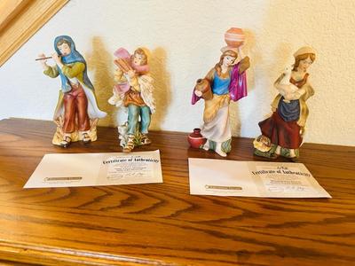 “ BOUNTIFUL WATER BEARER & HUMBLE PEASANT MAIDEN” AND “SONG OF PEACE MUSICIAN & SONG OF JOY MUSICIAN” FROM THE THOMAS KINKAID...