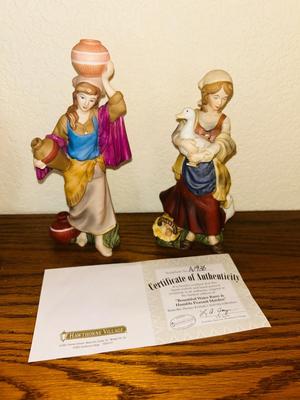 “ BOUNTIFUL WATER BEARER & HUMBLE PEASANT MAIDEN” AND “SONG OF PEACE MUSICIAN & SONG OF JOY MUSICIAN” FROM THE THOMAS KINKAID...
