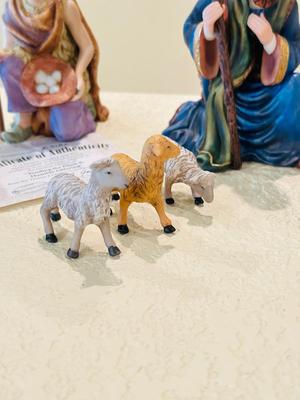 “CHRIST CHILD, MOTHER MARY AND FATHER JOSEPH”, KING MELCHIOR AND HEAVENLY ANGEL TENDING THE FLOCK AND HUMBLE OFFERING FROM THE THOMAS...