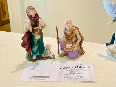 “CHRIST CHILD, MOTHER MARY AND FATHER JOSEPH”, KING MELCHIOR AND HEAVENLY ANGEL TENDING THE FLOCK AND HUMBLE OFFERING FROM THE THOMAS...