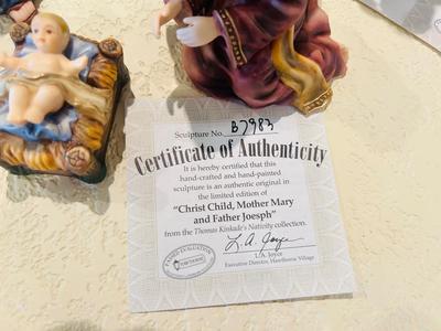 “CHRIST CHILD, MOTHER MARY AND FATHER JOSEPH”, KING MELCHIOR AND HEAVENLY ANGEL TENDING THE FLOCK AND HUMBLE OFFERING FROM THE THOMAS...