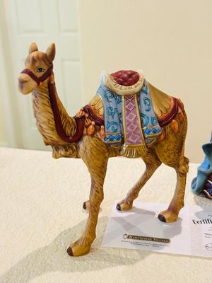 “ LITTLE DRUMMER BOY IN SEATED BULL”. -“KING GASPAR, AND SEATED CAMEL”-“ KING BALTHAZAR, AND STANDING CAMEL” FROM THE THOMAS KINCAID...