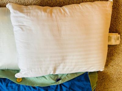 FULL SIZED DOWN FILLED COMFORTER 40 X 58 CHENILLE THROW & PILLOWS.