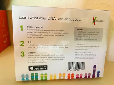 23andMe ANCESTRY SALIVA COLLECTION KIT AND 2 COVID-19 ANTIGEN RAPID TESTS