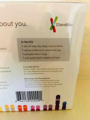 23andMe ANCESTRY SALIVA COLLECTION KIT AND 2 COVID-19 ANTIGEN RAPID TESTS
