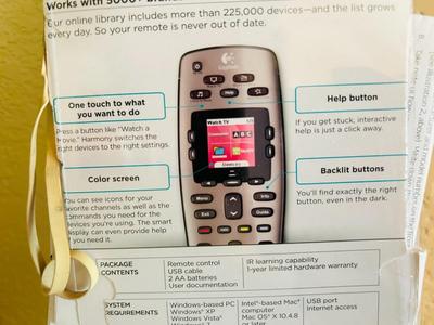 NIB LOGITECH 650 HARMONY REMOTE CONTROL