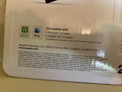 SEAGATE 2TB 3.0 USB BACKUP PLUS ULTRA TOUCH DATA SECURE PORTABLE DRIVE