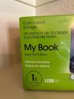 NEW WD My Book 1TB External Hard Drive Storage USB 3.0 File Backup and Storage