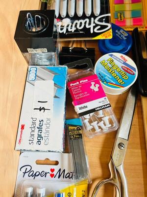 DRAWER FULL OF OFFICE SUPPLIES