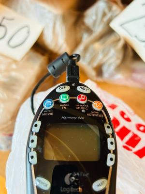 LOMGITECH HARMONY 620 SERIES REMOTE, RCA MP3 PLAYER, CLICK FREE AUTOMATIC BACK UP AND A SMALL TRAVEL MOUSE