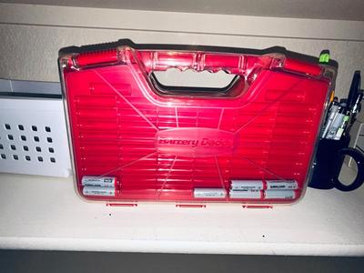 NIFTY BATTERY DADDY WITH BATTERIES, FILE HOLDER, STORAGE BASKET AND PUZZLE BOOLS WITH PENS AND PENCILS