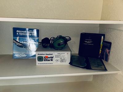 JEPPSEN AIRWAY MANUAL, LIKE NEW DAVID CLARK AVIATION HEADPHOES AND MORE